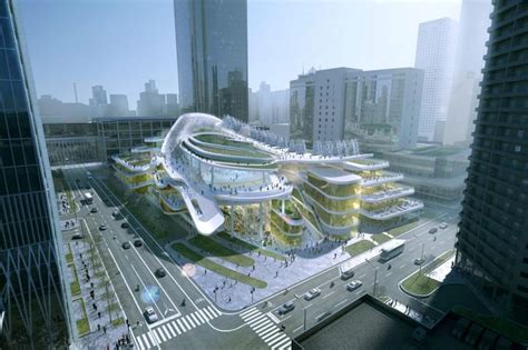 Sledding path to loop around roof garden of Beijing civic  